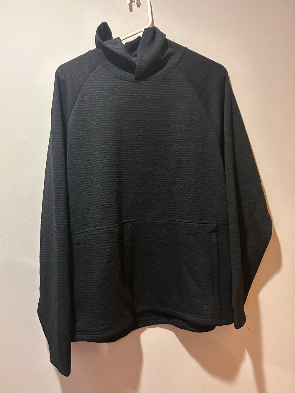 RBX Men’s‎ Black Medium Hoodie X-Dri Textured Zipper Pocket Athletic Streetwear